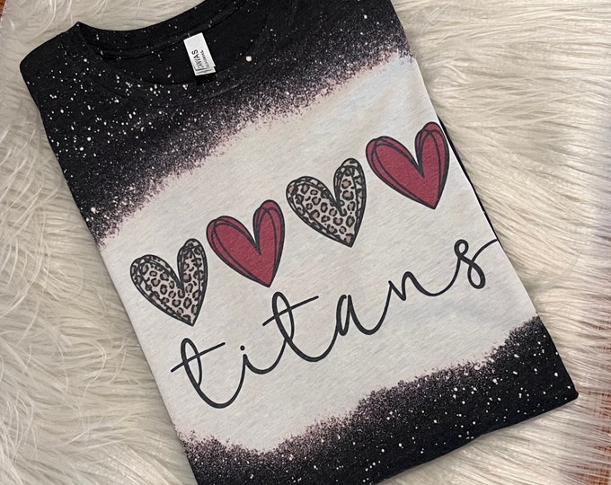Titans Heart Shirt: Bleached Sports Tee