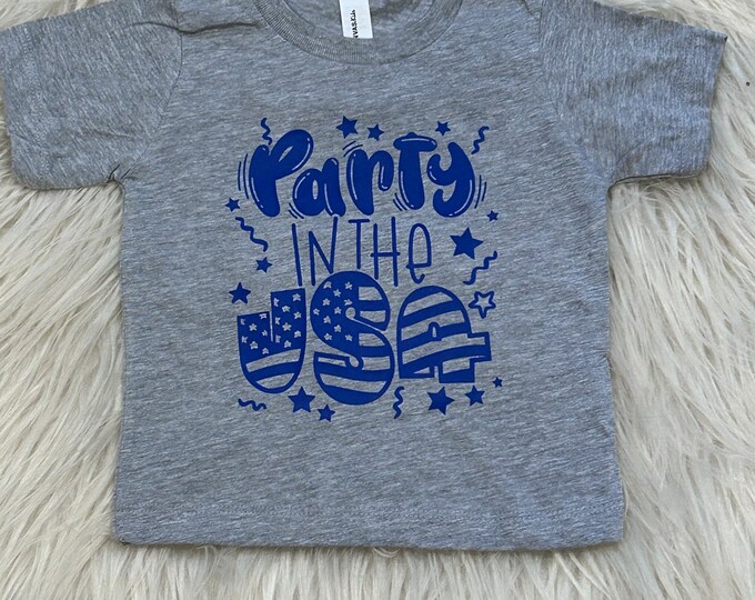 Party in the USA Shirt: Fourth of July Kids Graphic Tee