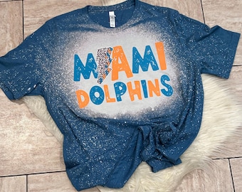 Miami Dolphins Bleached Shirt: Football Fan Apparel