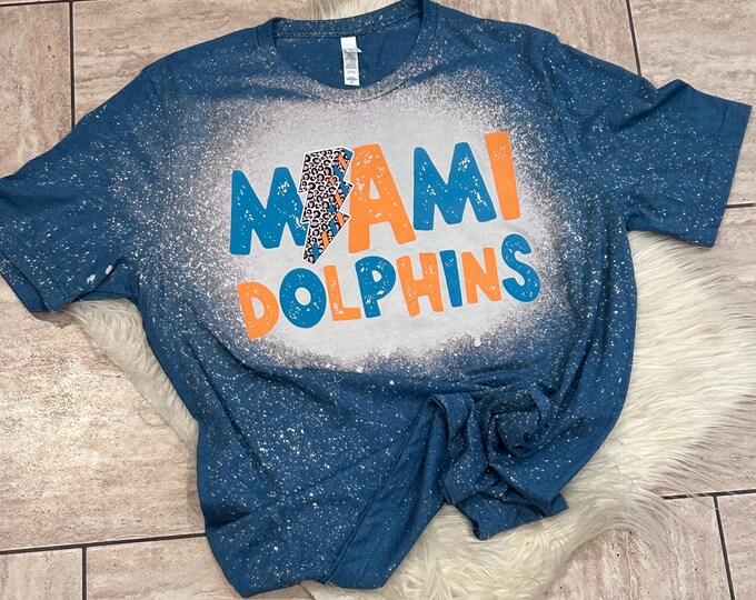Miami Dolphins Bleached Shirt: Football Fan Apparel