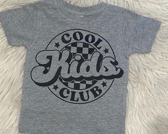 Kids Club Checkered Graphic Tee