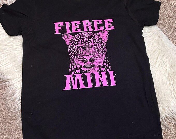 Fierce Leopard Mini Shirt: Girl Power Tee