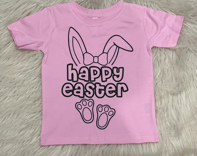 Kids Easter Shirt: Happy Easter Bunny Ears Tee