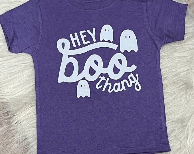 Hey Boo Thang Shirt: Kids Halloween Ghost Tee