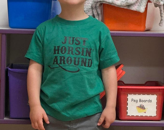 Just horsin around Shirt, Cowboy Shirt, Western Shirt, Rodeo Shirt