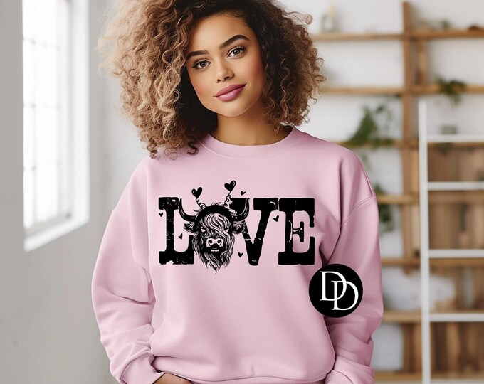 Highland Cow Love Shirt, Valentine's Day Gift