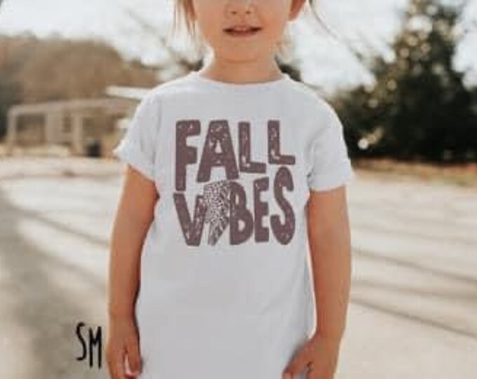 Kids Fall Vibes Shirt, Autumn Toddler Tee