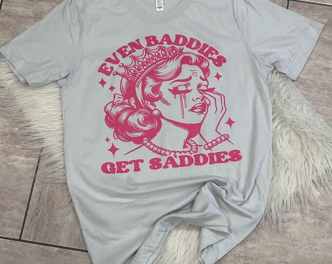 Trendy Retro "Even Baddies Get Baddies" Cotton Shirt