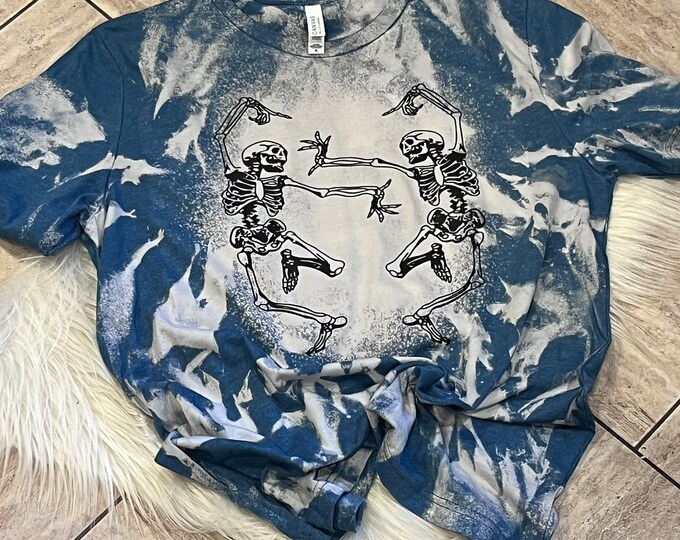 Dancing Skeleton Halloween Bleach Shirt