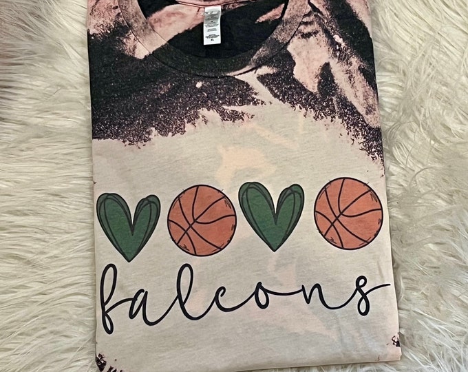 Bleached Falcons Basketball Shirt: Soft Cotton Blend Sports Tee
