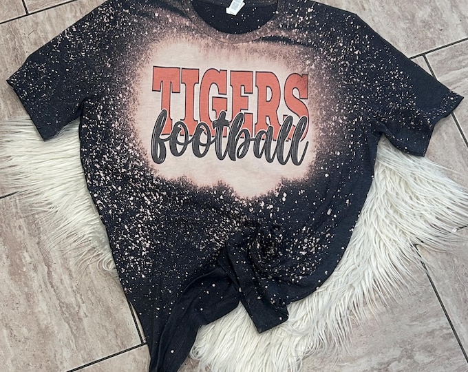 Bleached Tigers Football Shirt: Custom School Mascot Tee