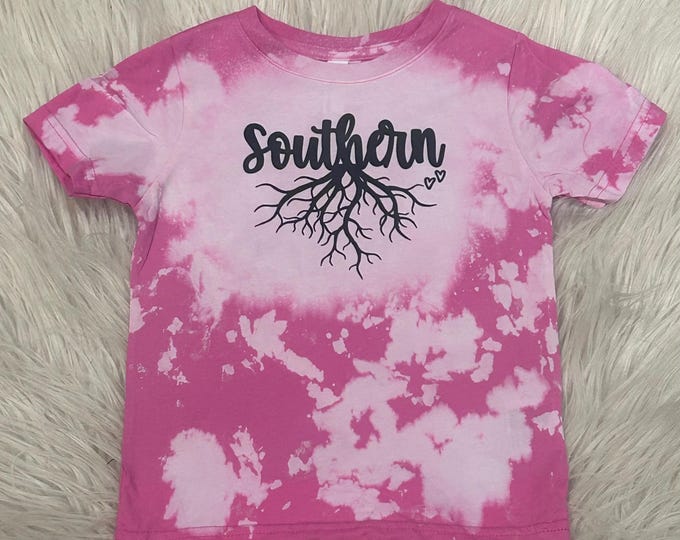 Kids Southern Roots Graphic Shirt: Bleach Dye Toddler Tee
