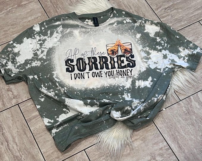 All of these sorries I don’t owe you honey shirt, Wasted on You Shirt, Country Music Shirt, Western Shirt, Country Shirt,