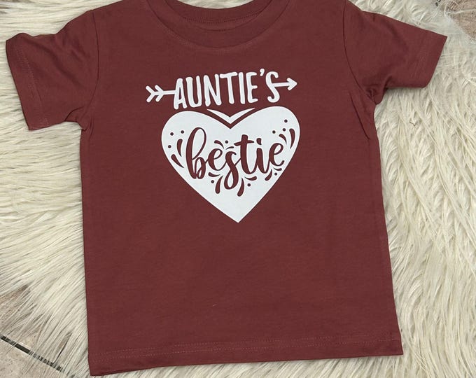 Auntie's Bestie Shirt: Kids Cotton T-Shirt