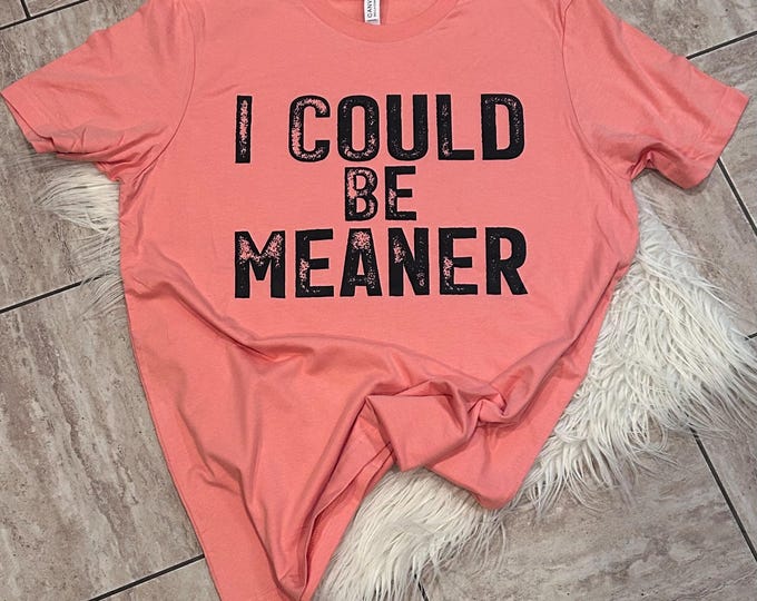 I Could Be Meaner Graphic T-Shirt: Sarcastic Humor Tee