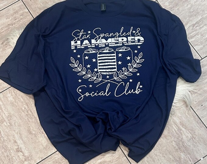 Star Spangled Hammered Shirt: Patriotic 4th of July Tee