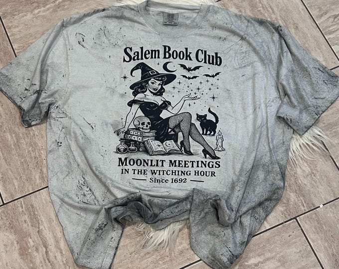 Salem Witch Book Club Shirt: Halloween Book Lover Tee