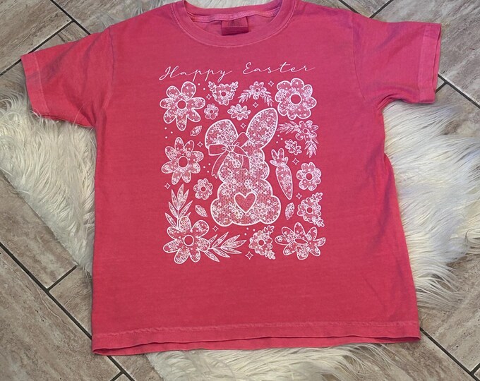 Happy Easter Bunny Shirt: Comfort Colors Cotton Tee