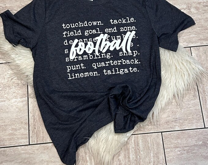 Football Collage Shirt: Game Day Cotton Tee