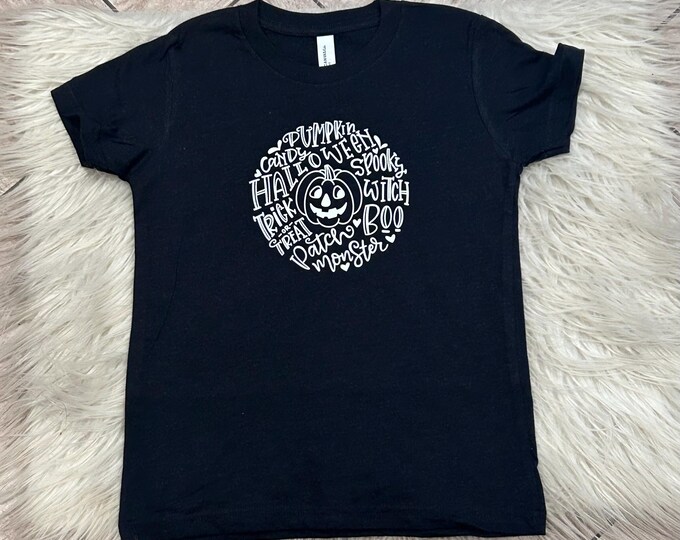 Kids Halloween Shirt: Spooky Pumpkin Design