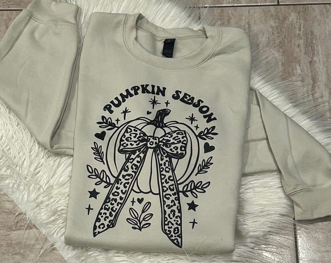 Pumpkin Season Sweatshirt: Fall Graphic Tee for Women