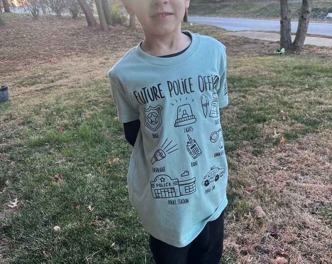 Future Police Officer Shirt: Kids Career Tee