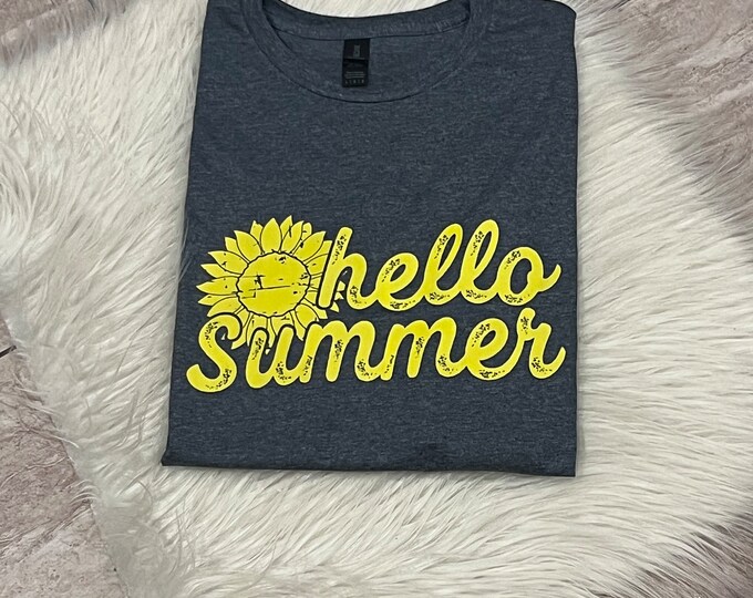 Hello Summer Shirt: Sunflower Graphic Tee