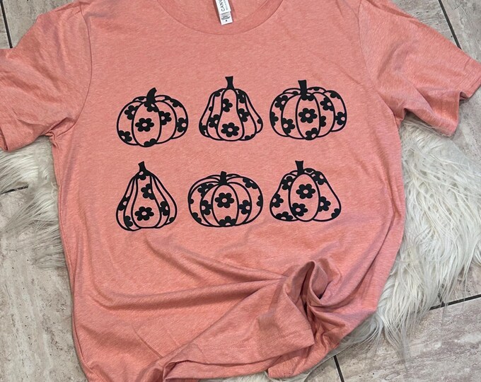 Floral Daisy Pumpkin Fall Shirt