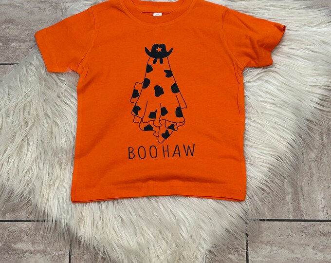 Kids Halloween Shirt: Boohaw Cowboy Ghost Tee