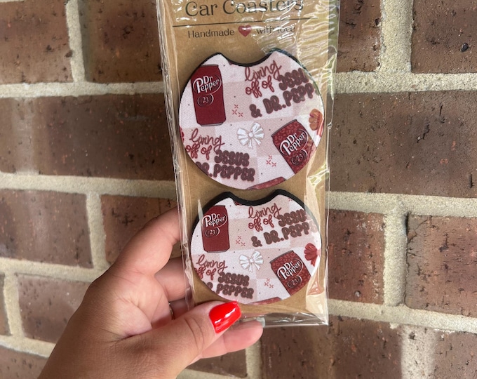 Christian Car Coasters: Absorbent Neoprene, Set of 2