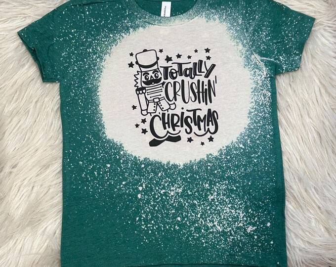 Toddler Nutcracker Christmas Shirt: Bleached Cotton-Poly Blend