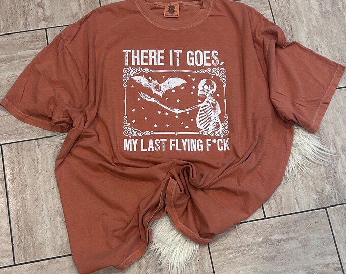 Sarcastic Skeleton Halloween Shirt - "There it Goes" Funny Spooky Tee