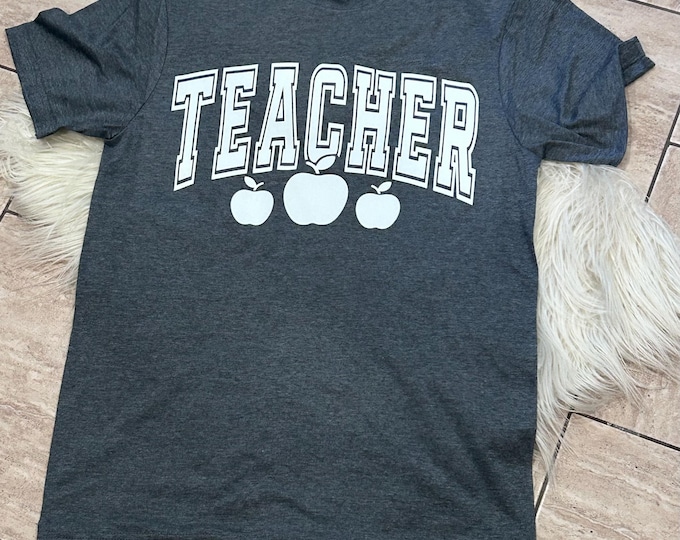 Teacher Shirt: Cotton Crew Neck Back to School Tee