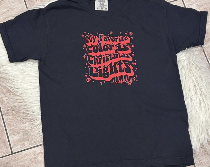 Funny Christmas Lights Graphic Tee: Holiday Cotton Shirt