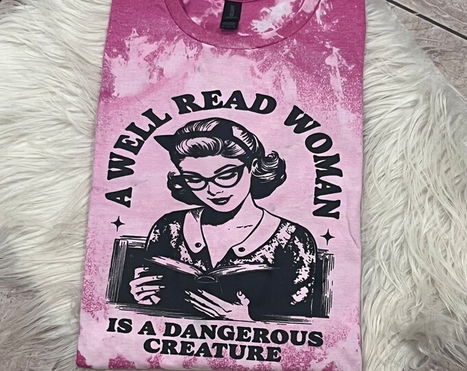 Well Read Woman Shirt: Avid Reader Cotton Tee