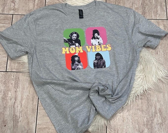 Mom Vibes T-Shirt, Retro 90s Style, Mother's Day Gift