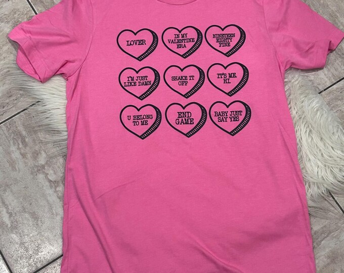 Swiftie Valentine's Day Shirt: Heart Song Lyrics