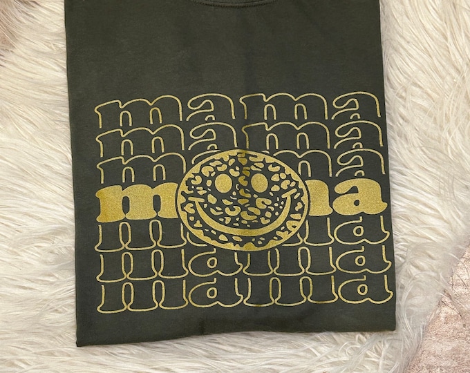 Mama Cheetah Print Comfort Colors Shirt