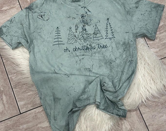 Comfort Colors Christmas Tree Shirt: Retro Holiday Tee