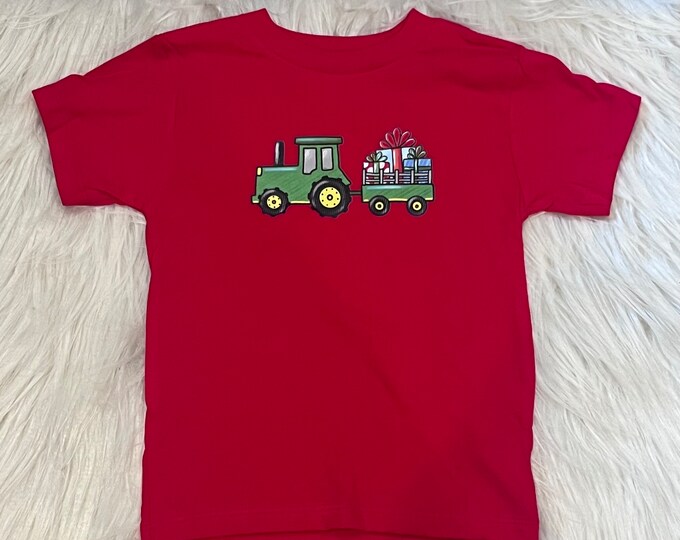 Merry Christmas Shirt, Christmas shirt, Kids Christmas Shirt, Tractor Christmas Shirt