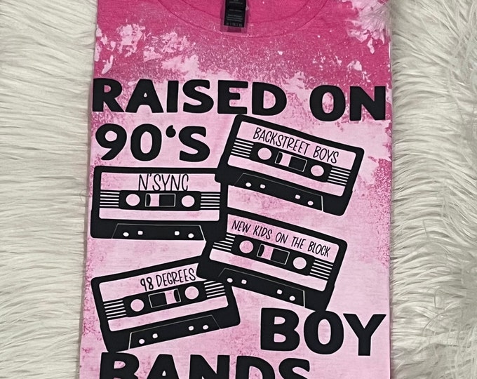 90's Boy Bands Graphic Tee - Cotton Crew Neck Shirt