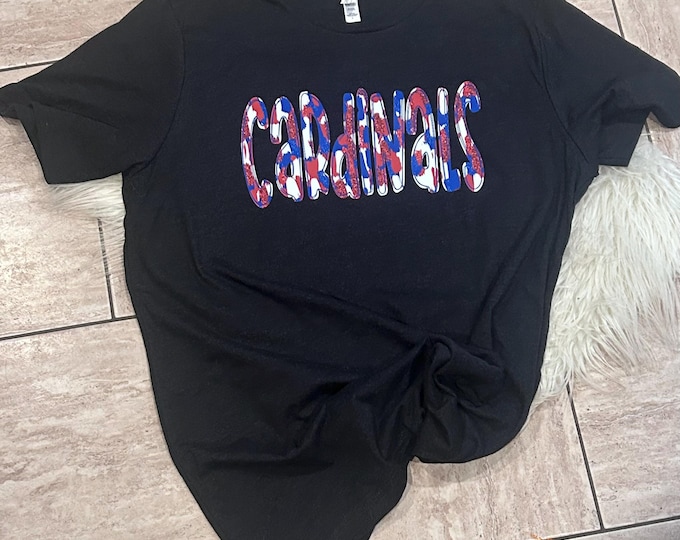 Tie Dye Cardinals Shirt: Redbirds Game Day, Soft Cotton Blend