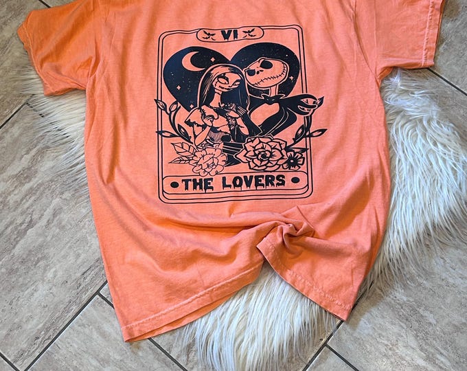 Halloween Lovers Tarot Card Shirt - Comfort Colors Tee