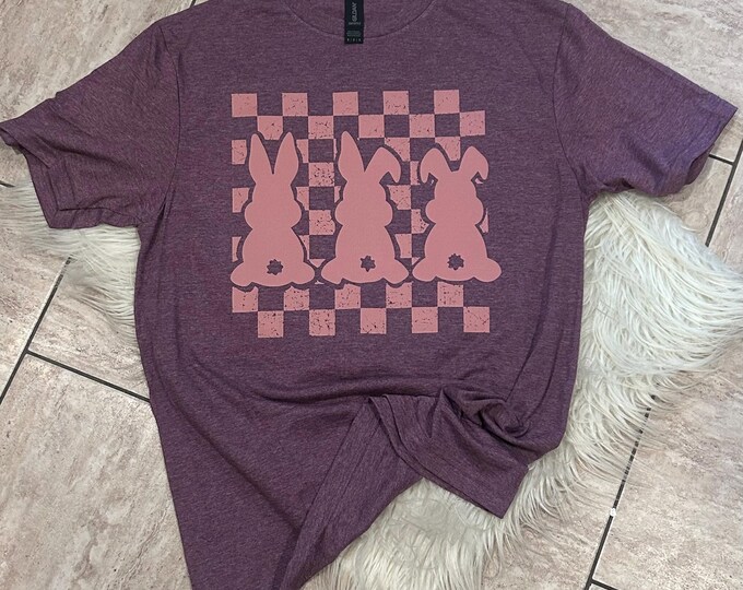 Pink Bunnies Easter T-Shirt: Soft Cotton Blend