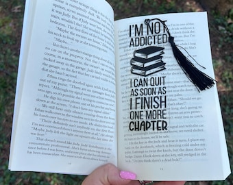 Book Lover Bookmark: Acrylic Bookmark with Tassel, Bookish Gift