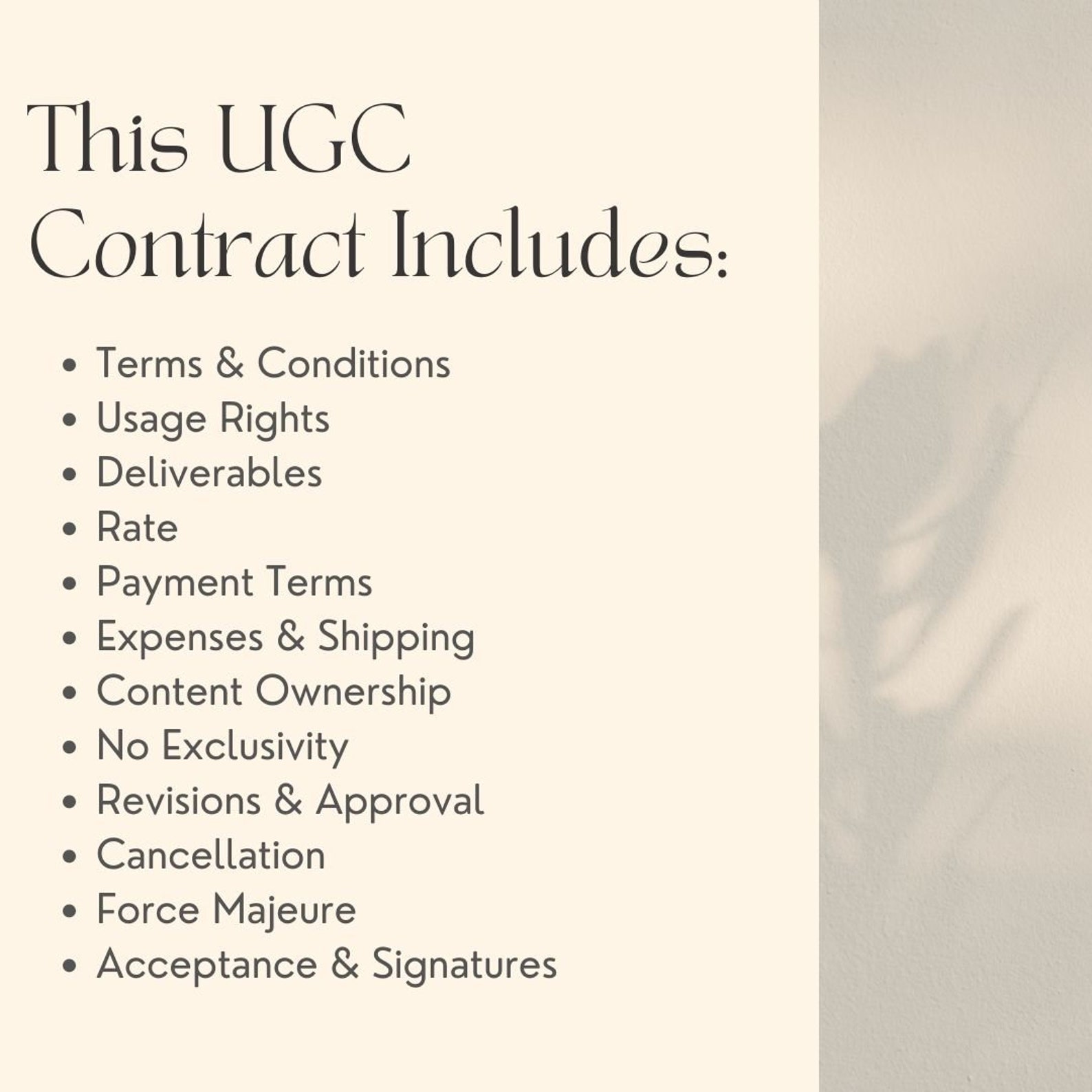 Ugc Contract Template