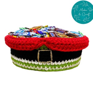 Crochet Chocolate Tub Cover Pattern - Elf - Elf Chocolate Cover - Table Decor - Sweet Tub Cover - Christmas Crochet Pattern