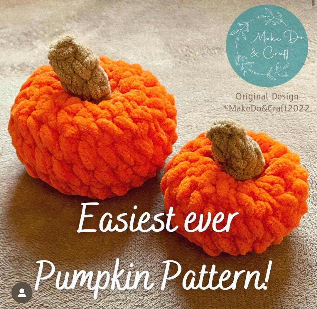 Plushie Pumpkin Crochet Pattern Halloween Crochet Decor Beginner