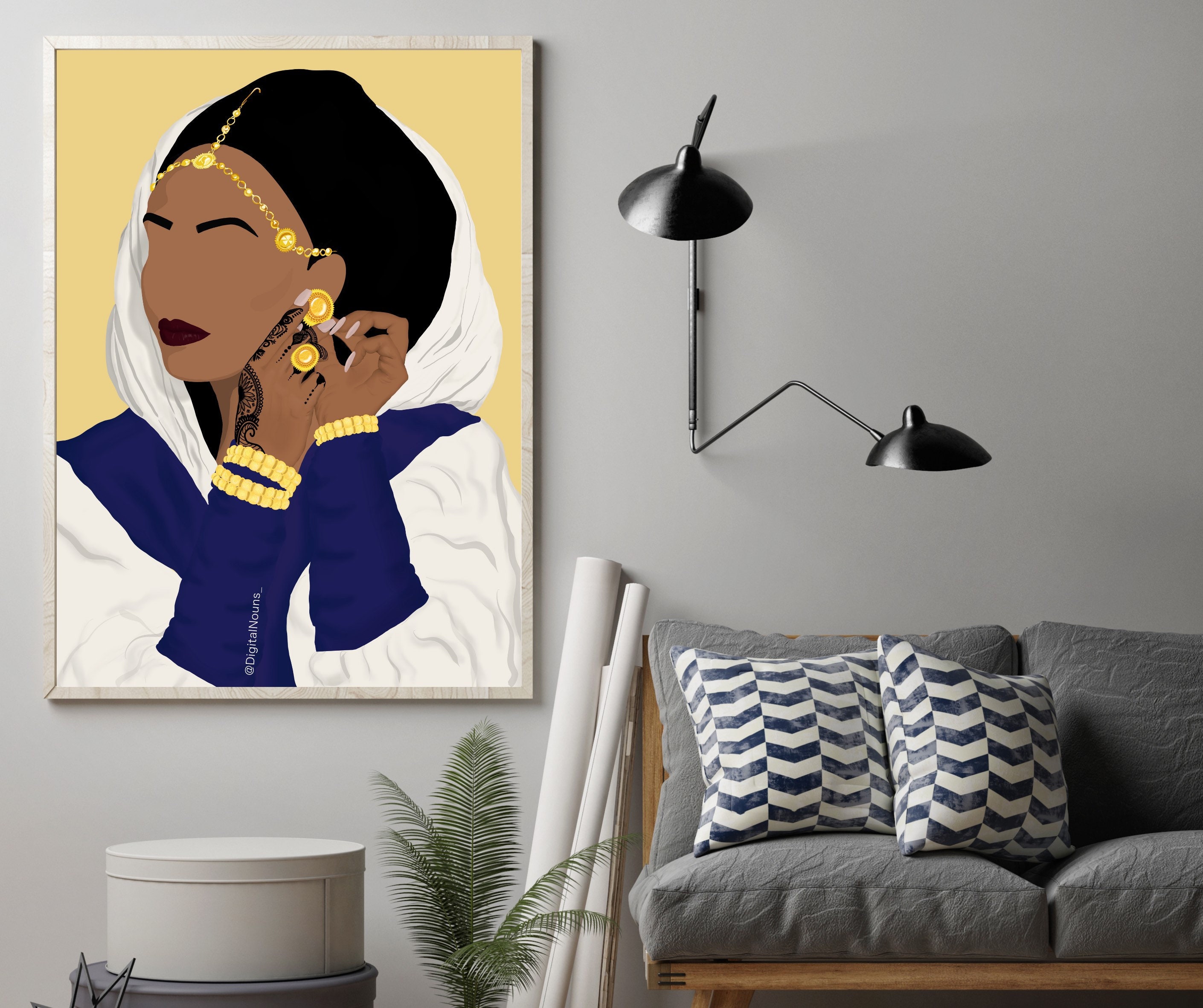 Lady in Gold, Habesha Werki, Eritrean Bride, African Woman - Etsy