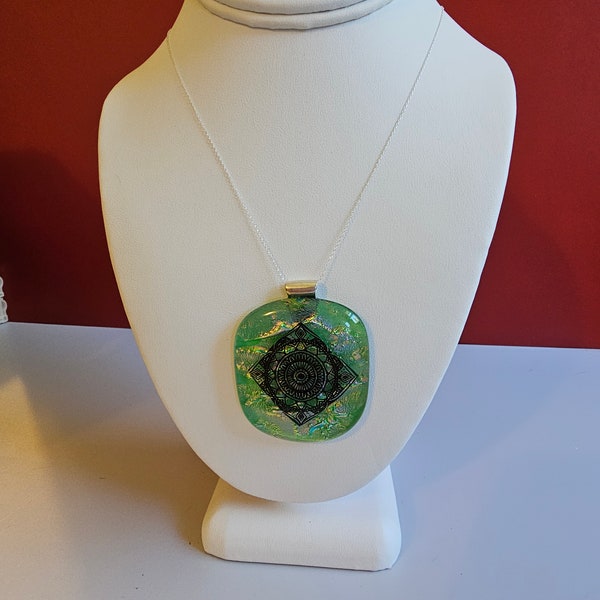 Dichro Mandala Necklace